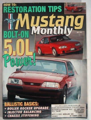 MUSTANG MONTHLY 1993 JULY - 1 OF 6 GT350 CONVERTIBLE
